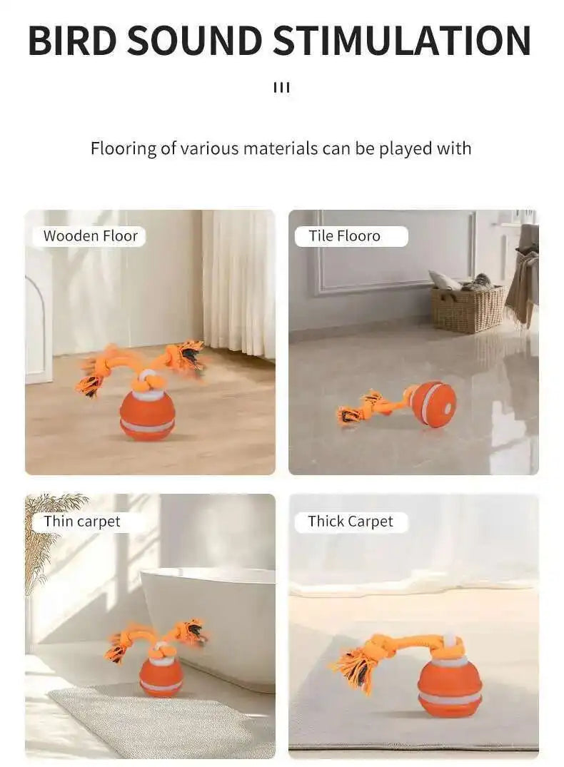 MyPawbloom interactive teasing ball for dogs, durable smart dog toy designed to engage and entertain pets during playtime
