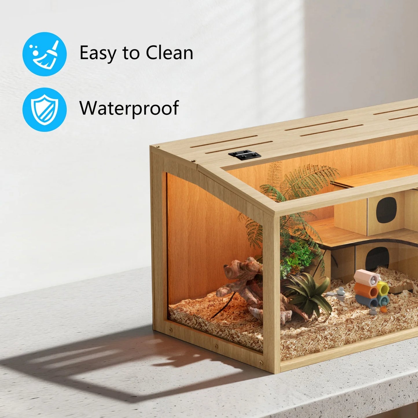 60/80CM Hamster Cage Chewproof Wooden