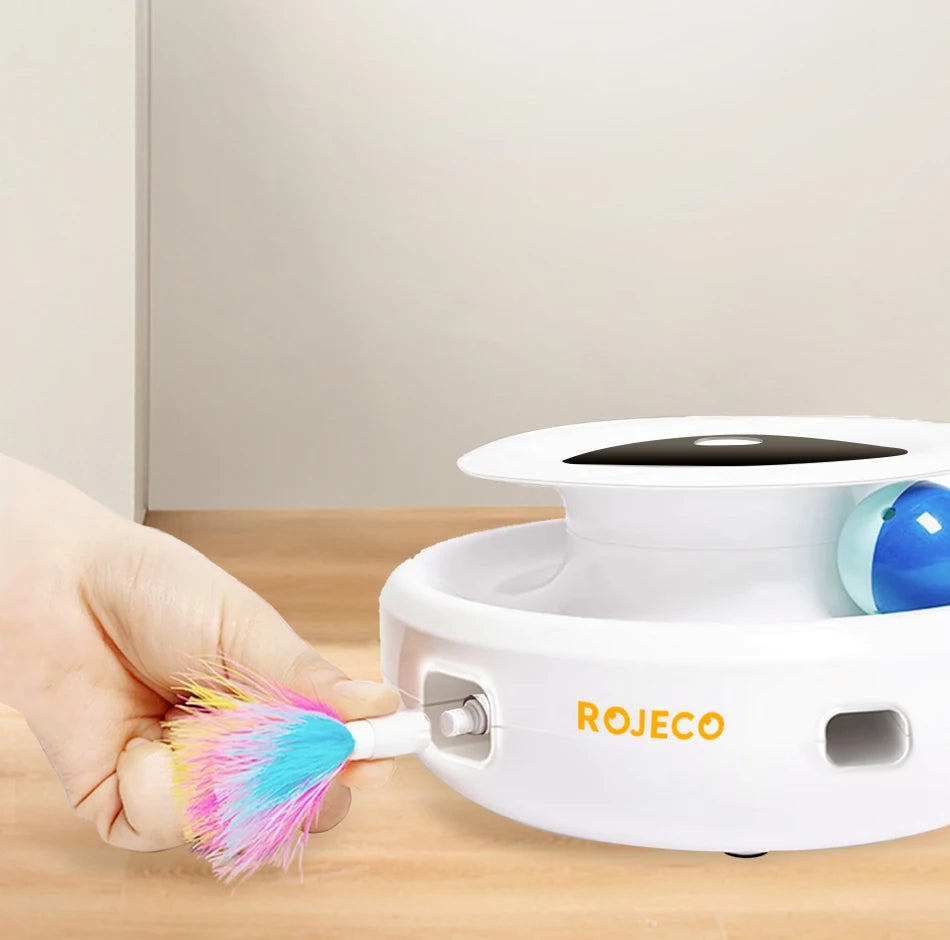 2 in 1 Smart Cat Toys Automatic Feather