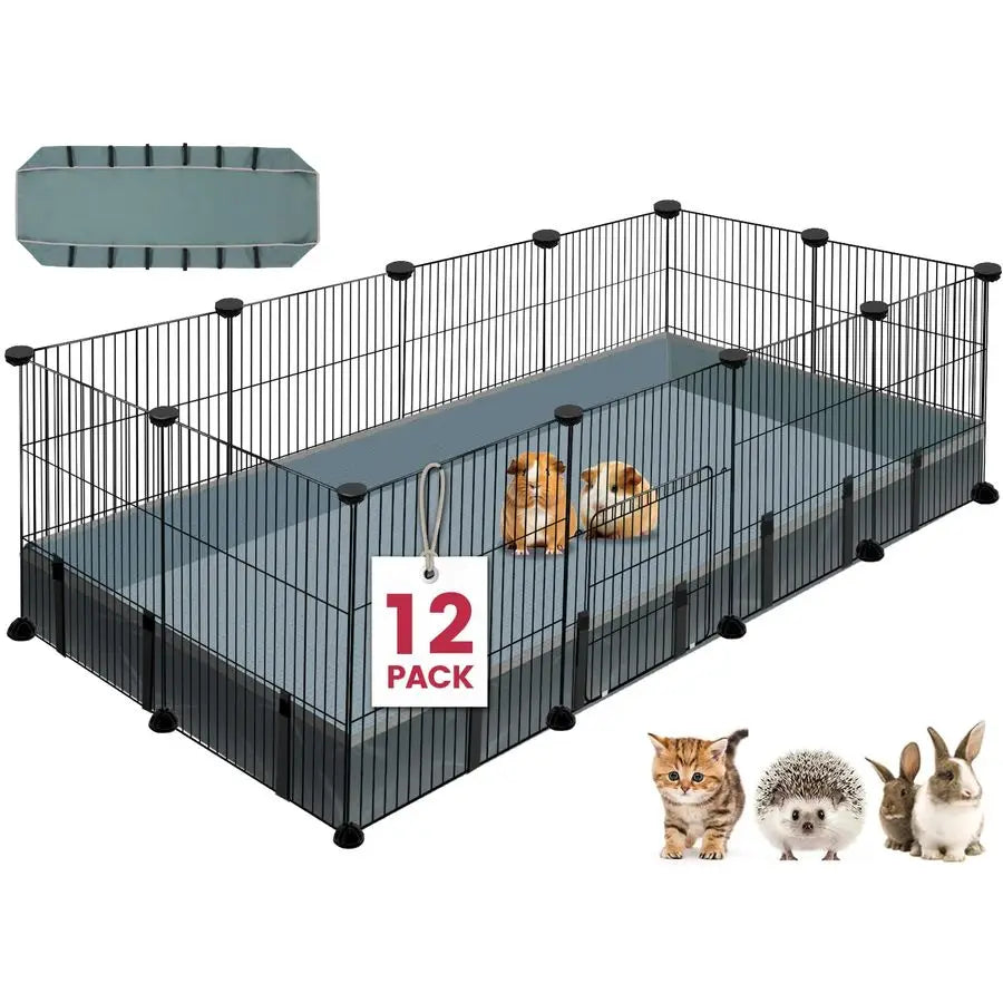 Small Animal Playpen, 48 x 24 x 16 with Waterproof Mat
