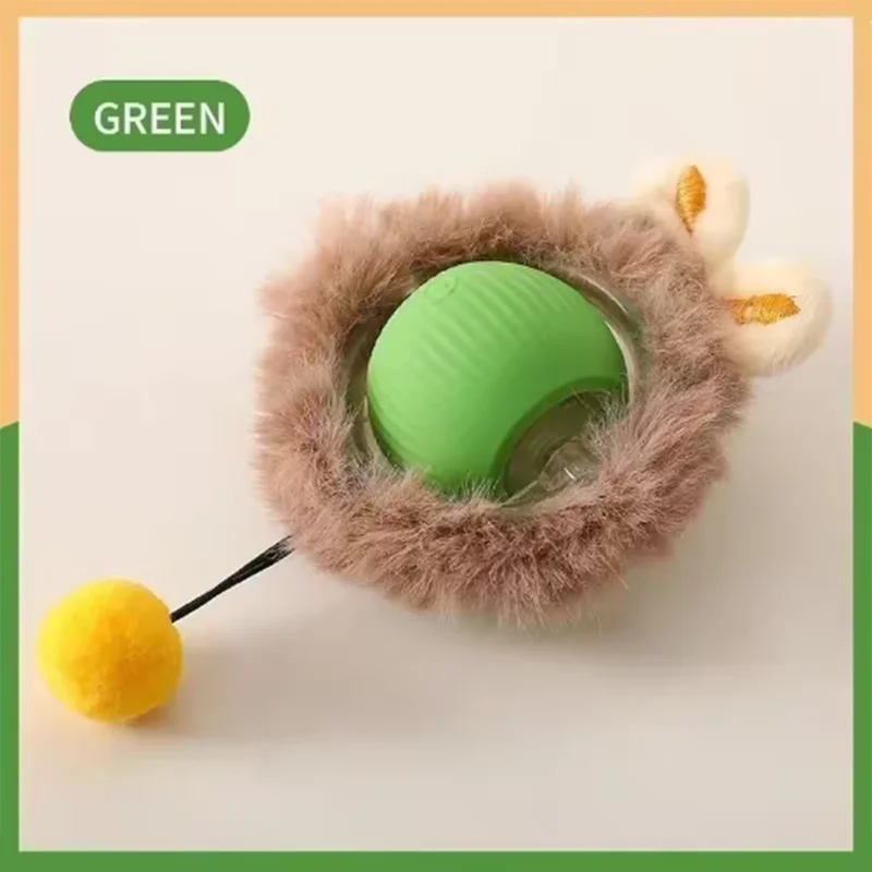 Interactive self-play cat toy by mypawbloom featuring an automatic teaser ball to entertain cats and stimulate playful activity.
