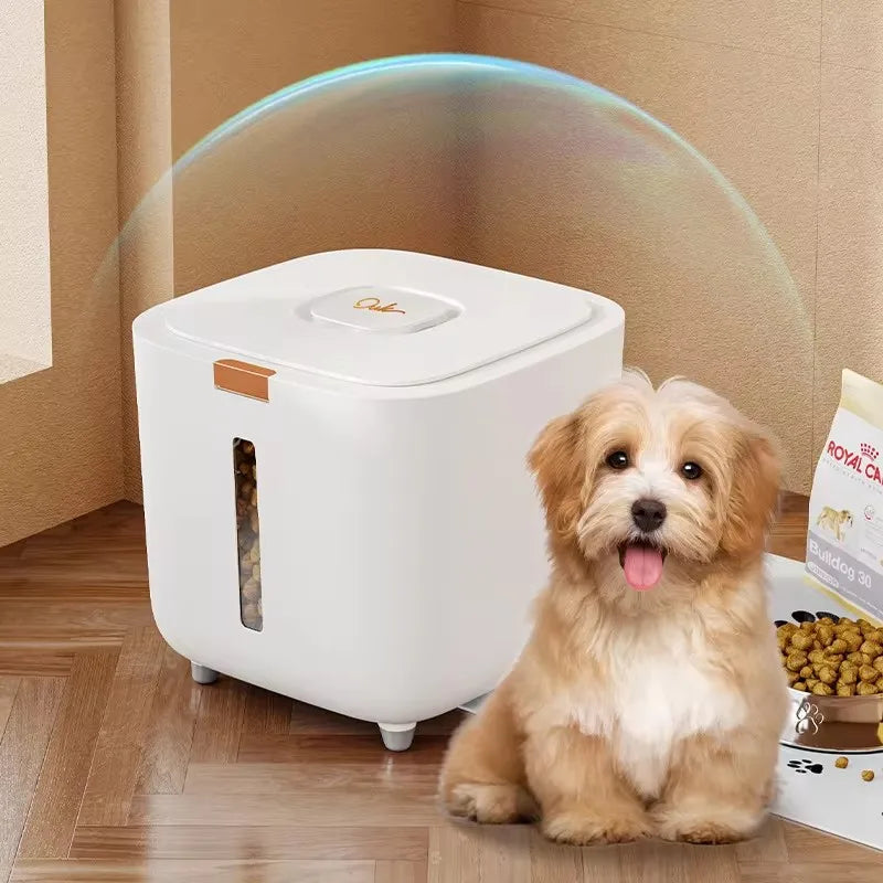 MyPawbloom pet food storage container with airtight lid, durable plastic, and secure seal for keeping pet food fresh