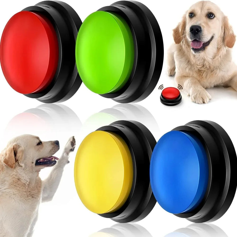 Dog communication button, pet training recording button