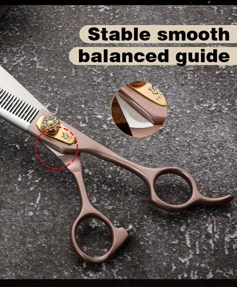 Fenice High-grade 7.5inch JP440C Steel Specials pet grooming thinner scissors
