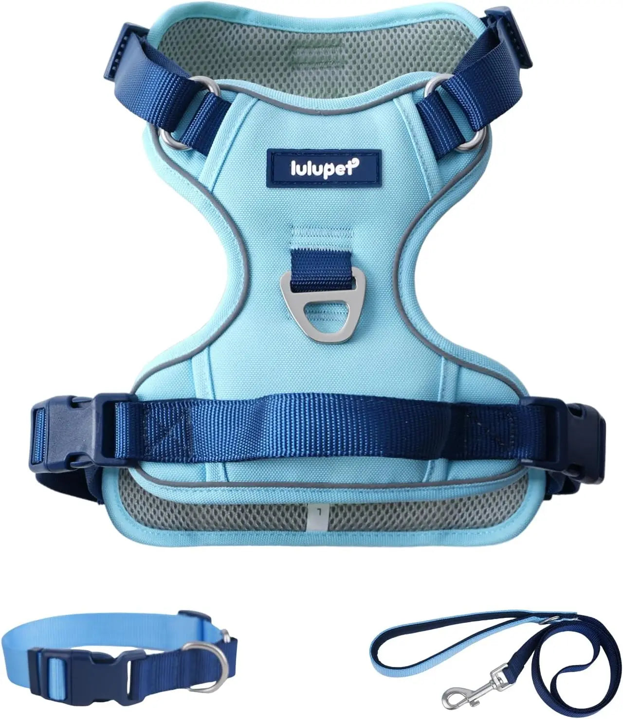 3-in-1 No-Pull Dog Harness Leash Collar Set