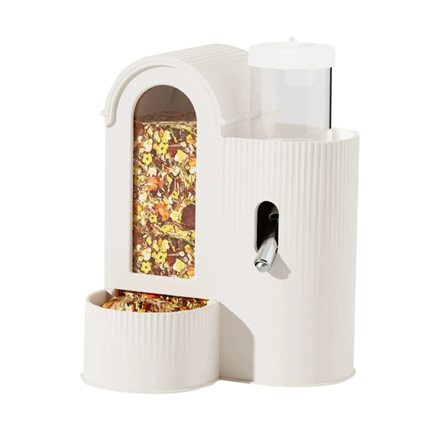 2-in-1 Automatic Food Bowl Large Capacity Hamster Feeder