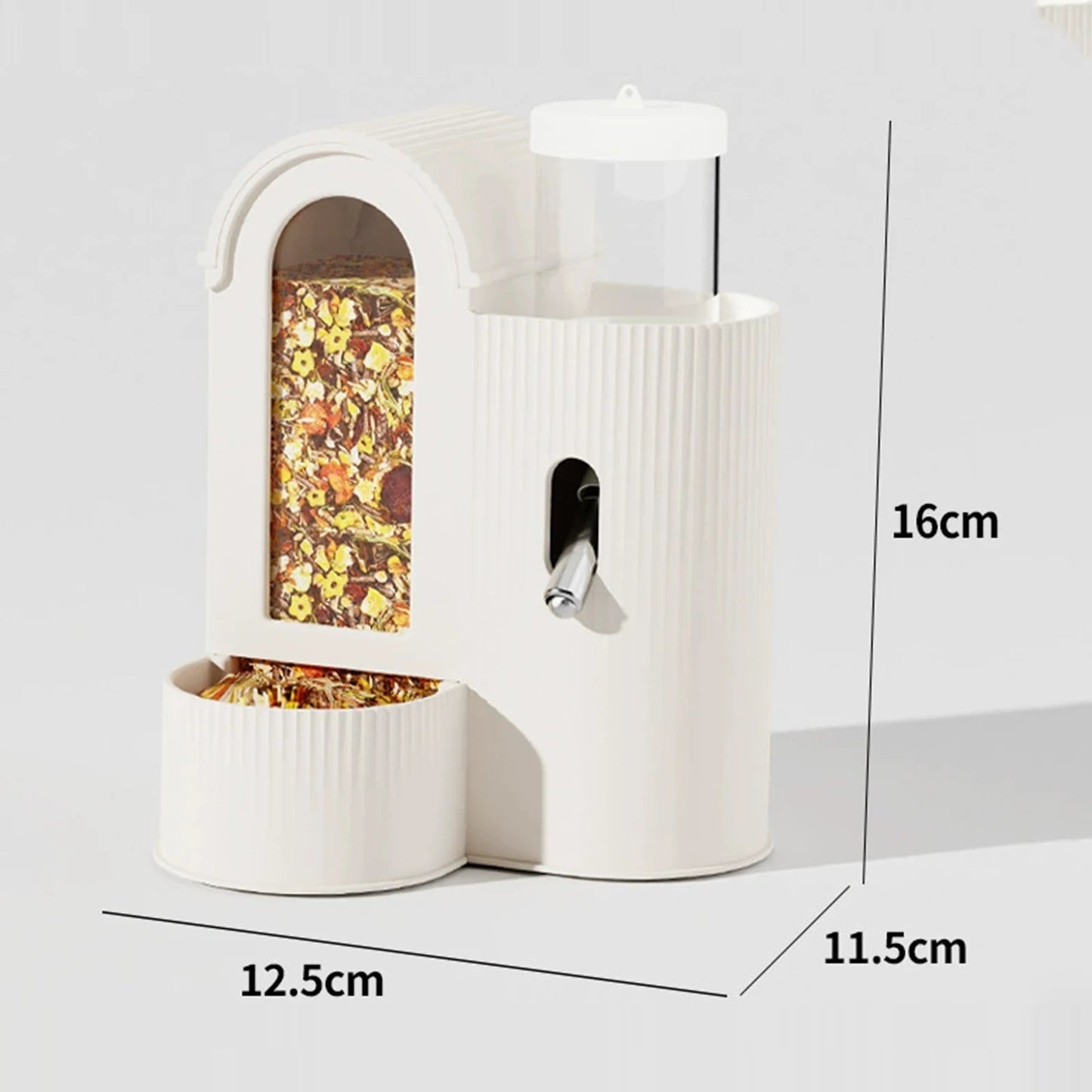 2-in-1 Automatic Food Bowl Large Capacity Hamster Feeder