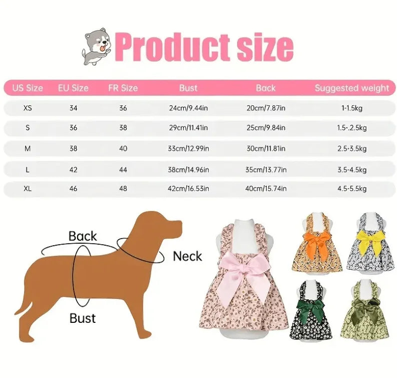 Sleeveless Cyan Flower Slim Style For Small Cat/Dog