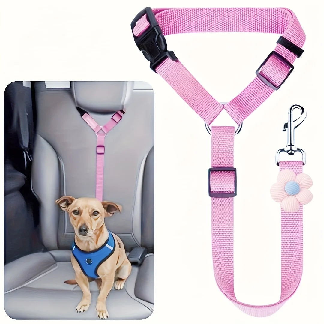 Adjustable Dog Seat Belt Buckle – Secure Travel Safety Tether