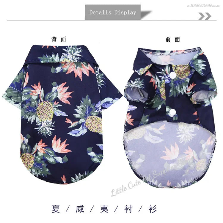 Hawaiian Pineapple Pet Shirt - Spring/Summer