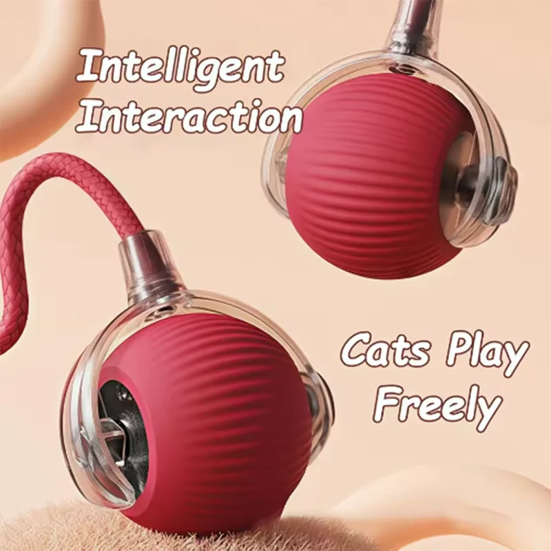 Interactive self-play cat toy from mypawbloom featuring an automatic teaser ball for engaging feline entertainment.