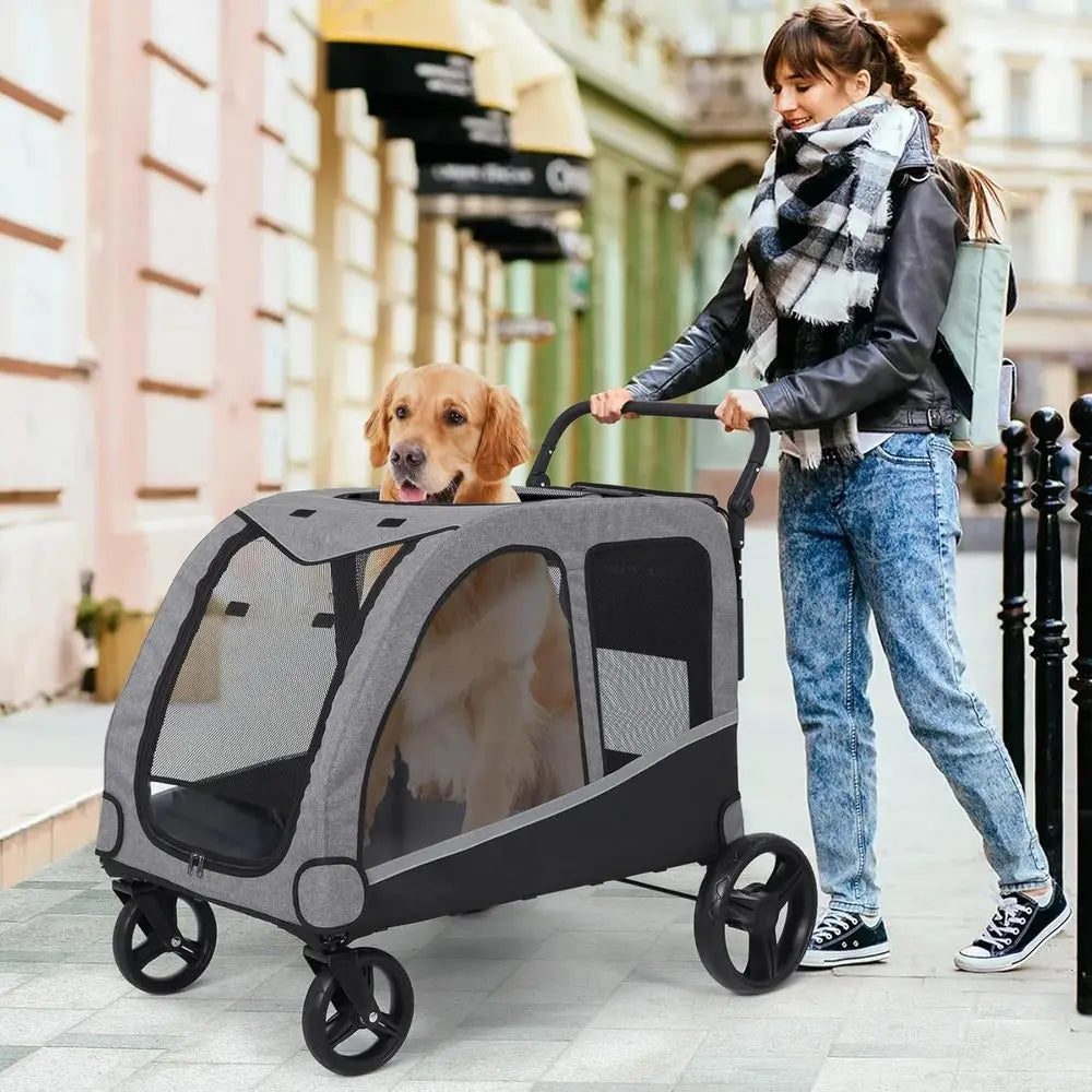 Large & Medium Dog Stroller, Up to 130 lbs
