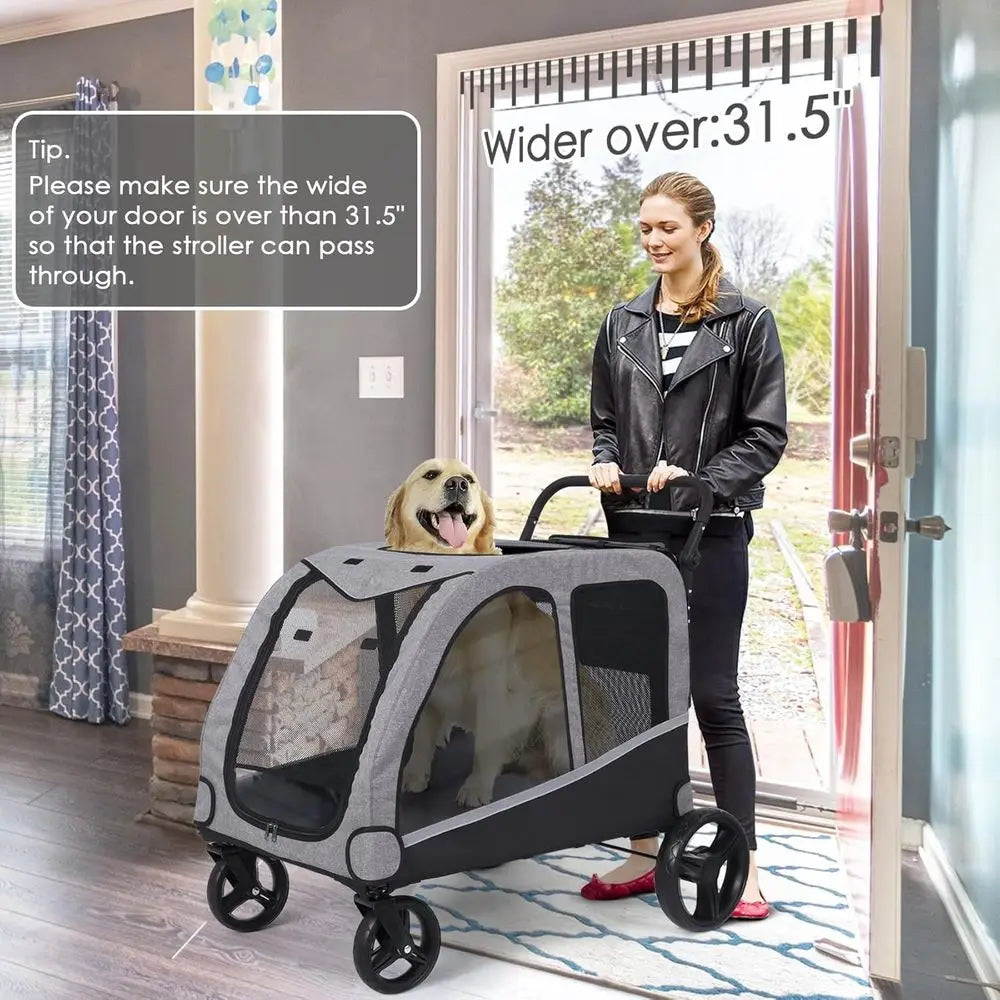 Large & Medium Dog Stroller, Up to 130 lbs