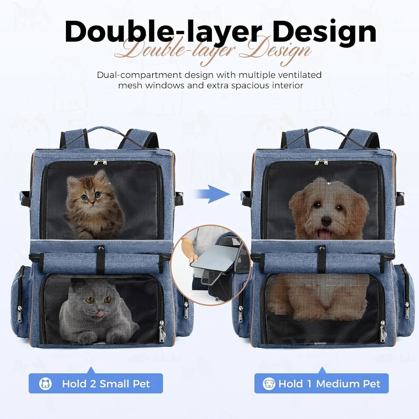 Double-Compartment Backpack Carrier