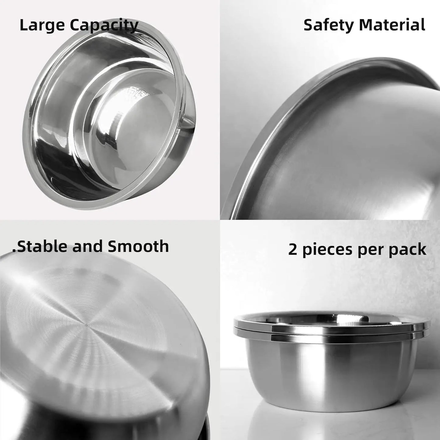 Large stainless steel dog bowl set by mypawbloom, 176 oz capacity, heavy-duty, BPA-free food and water bowls for pets.