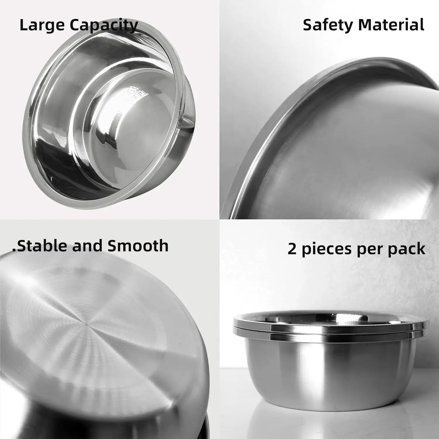 Large stainless steel dog bowl set by mypawbloom, 176 oz capacity, heavy-duty, BPA-free food and water bowls for pets.