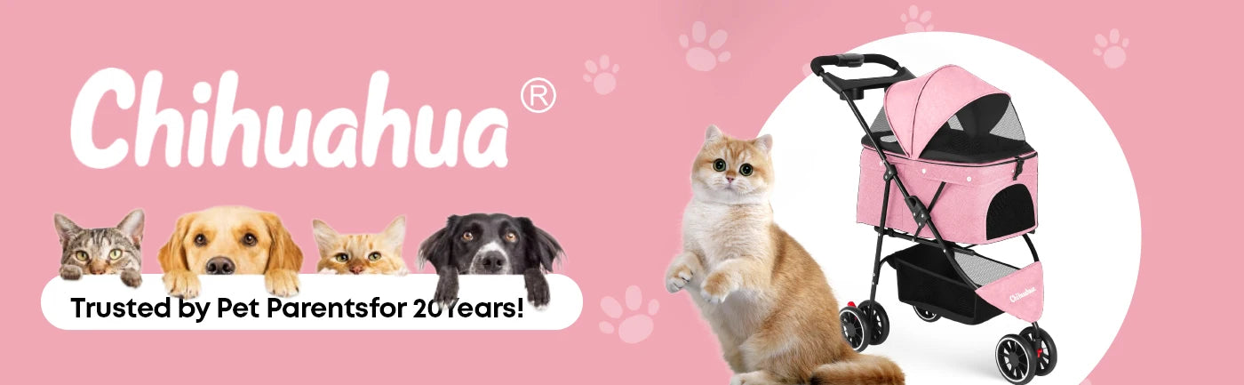 Pet Stroller For Small Puppy Dogs & Cats