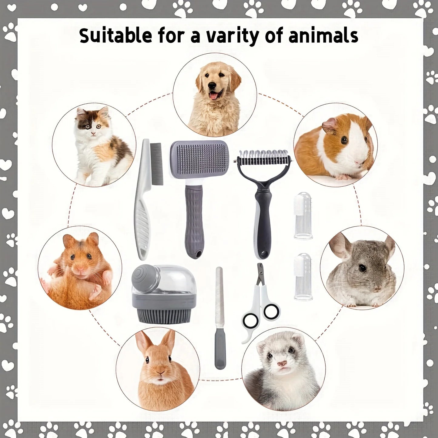 8pcs/set Dog Grooming Kit