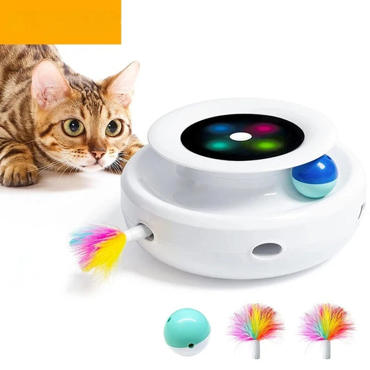 2 in 1 Smart Cat Toys Automatic Feather