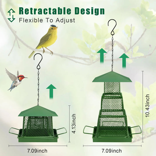 "Seed-Saving" Heavy-Duty Outdoor Bird Feeder