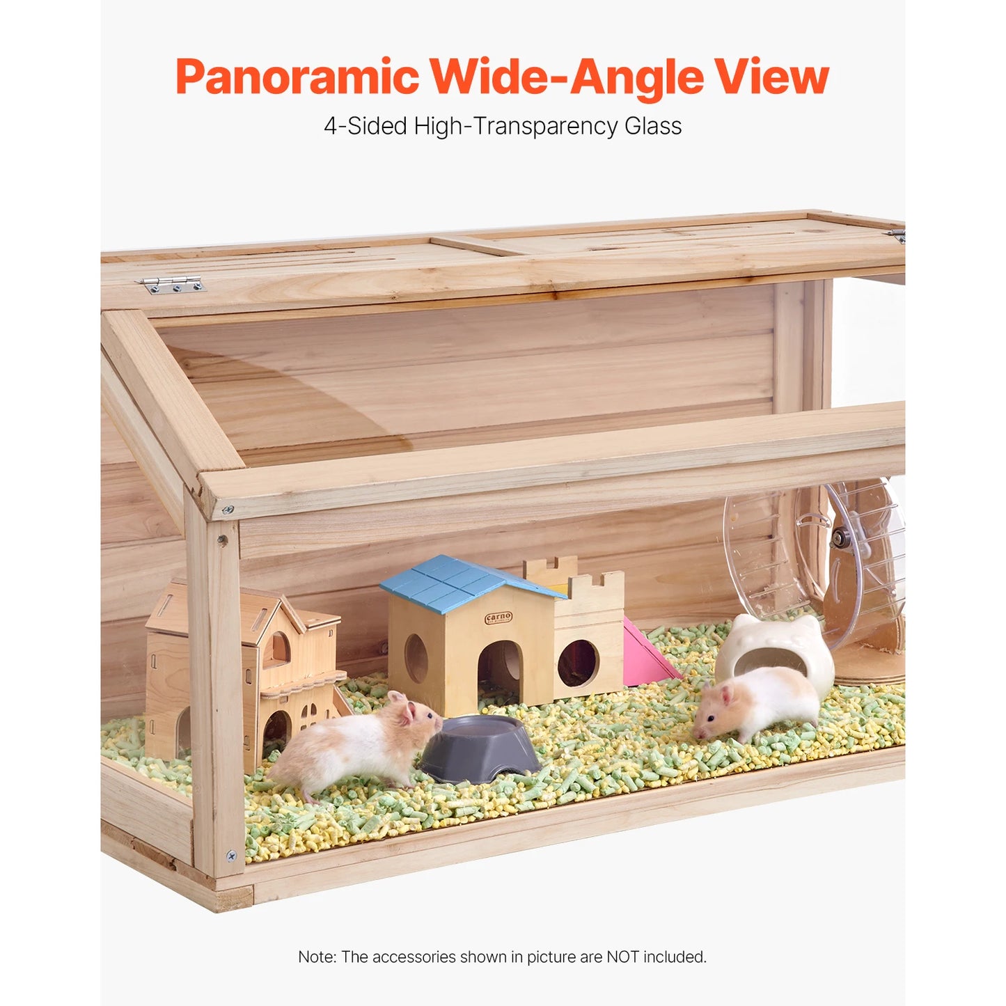SucceBuy Wooden Hamster Cage 270°