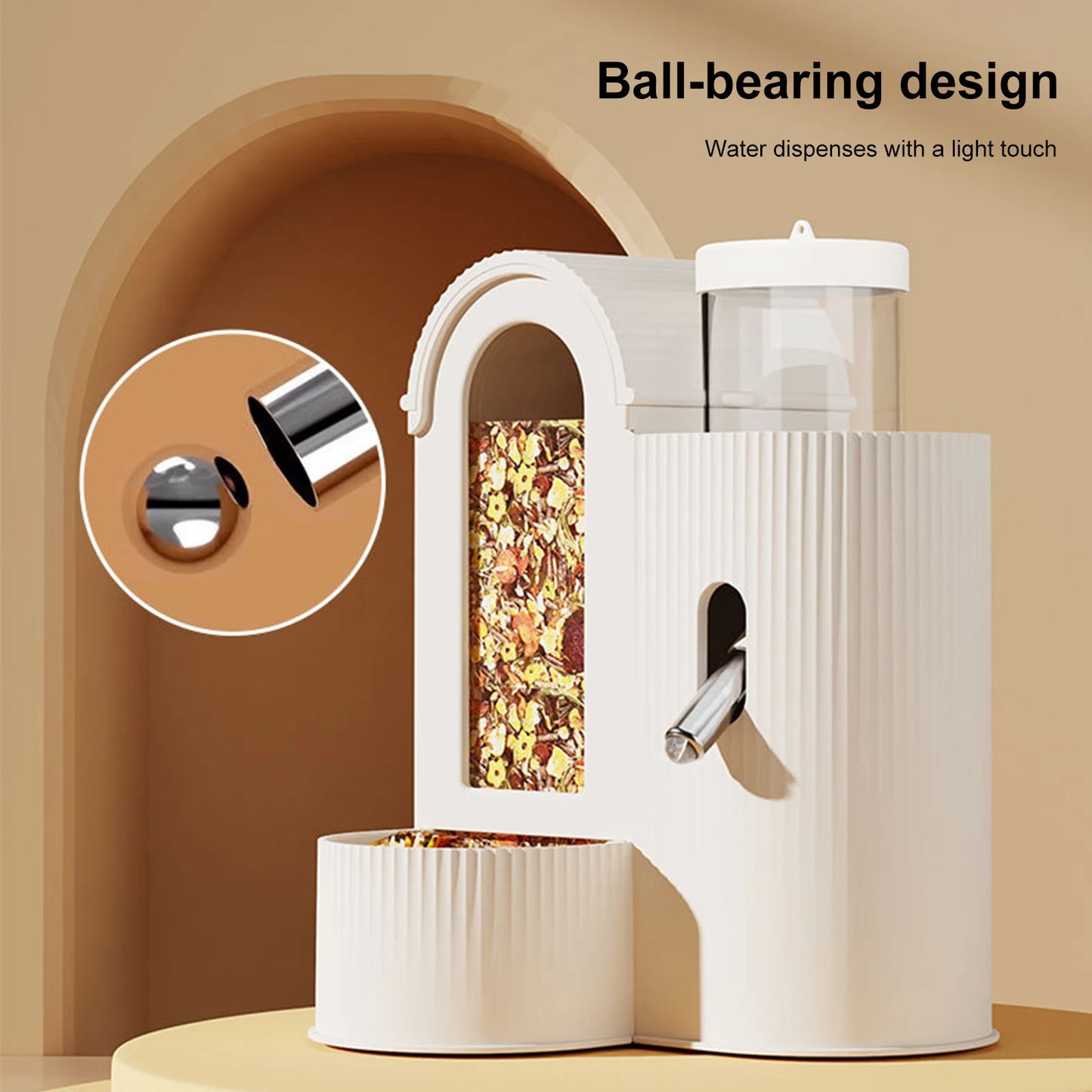 2-in-1 Automatic Food Bowl Large Capacity Hamster Feeder