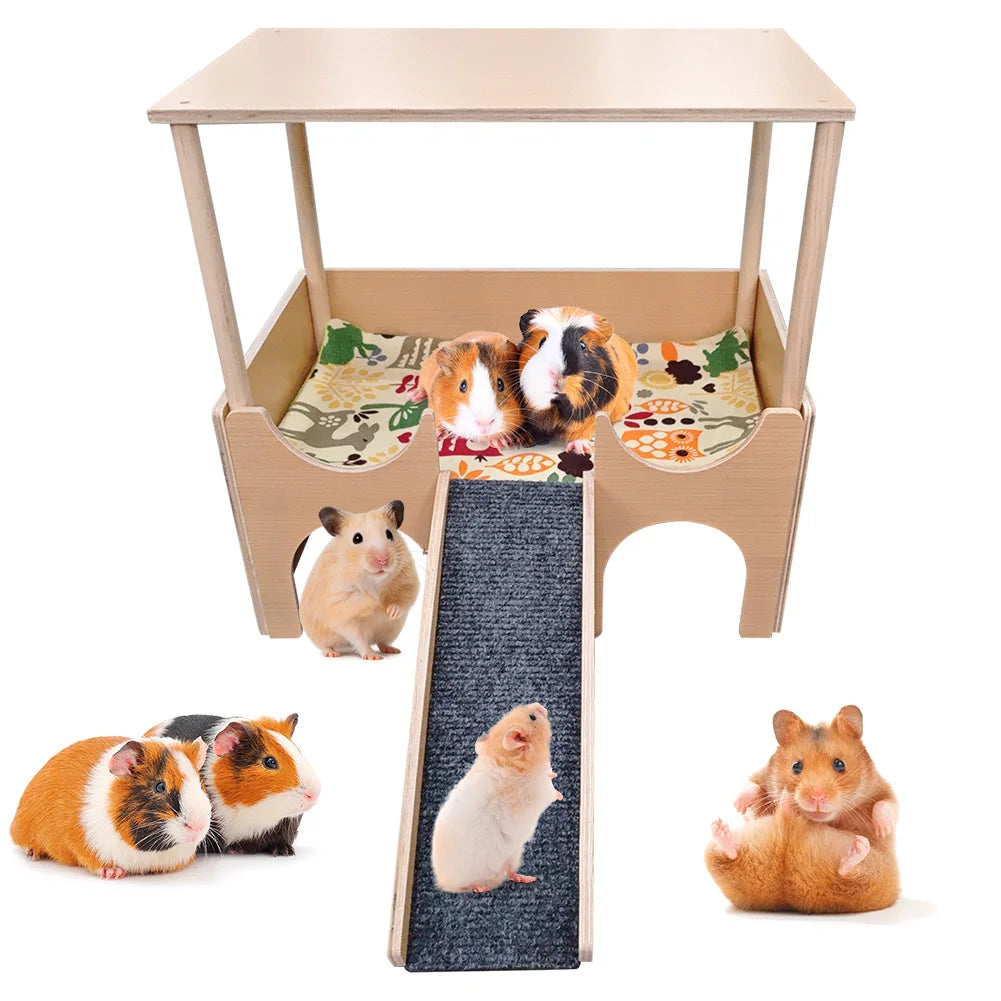 2-Tier Guinea Pig Castle with Stairs