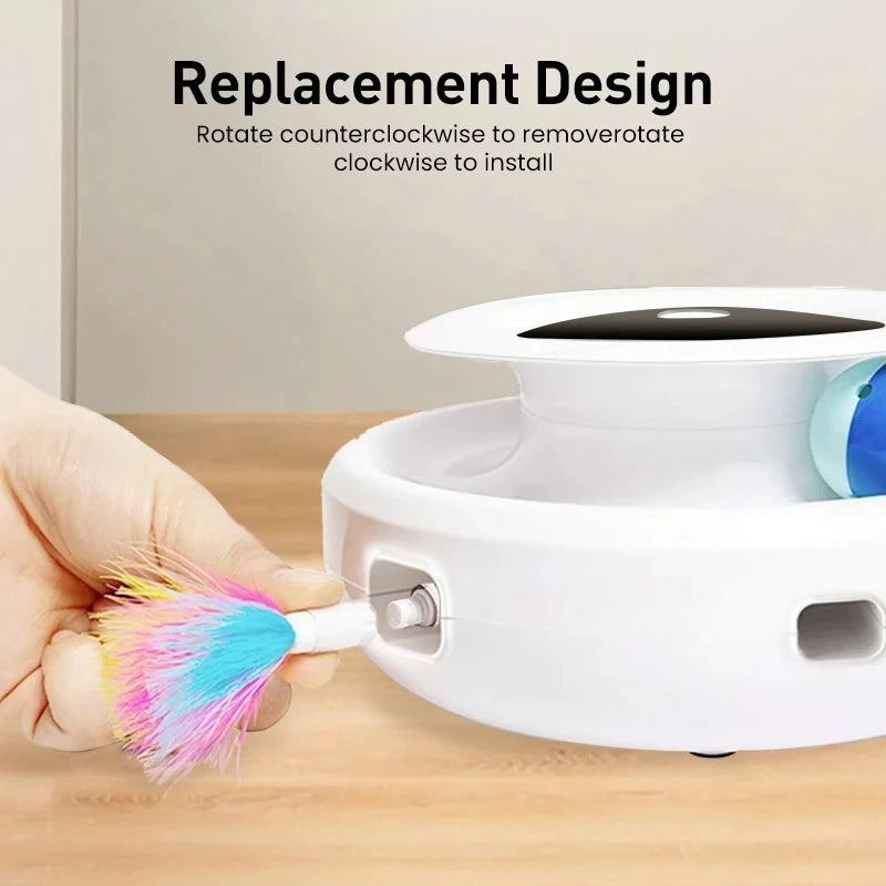 2 in 1 Smart Cat Toys Automatic Feather