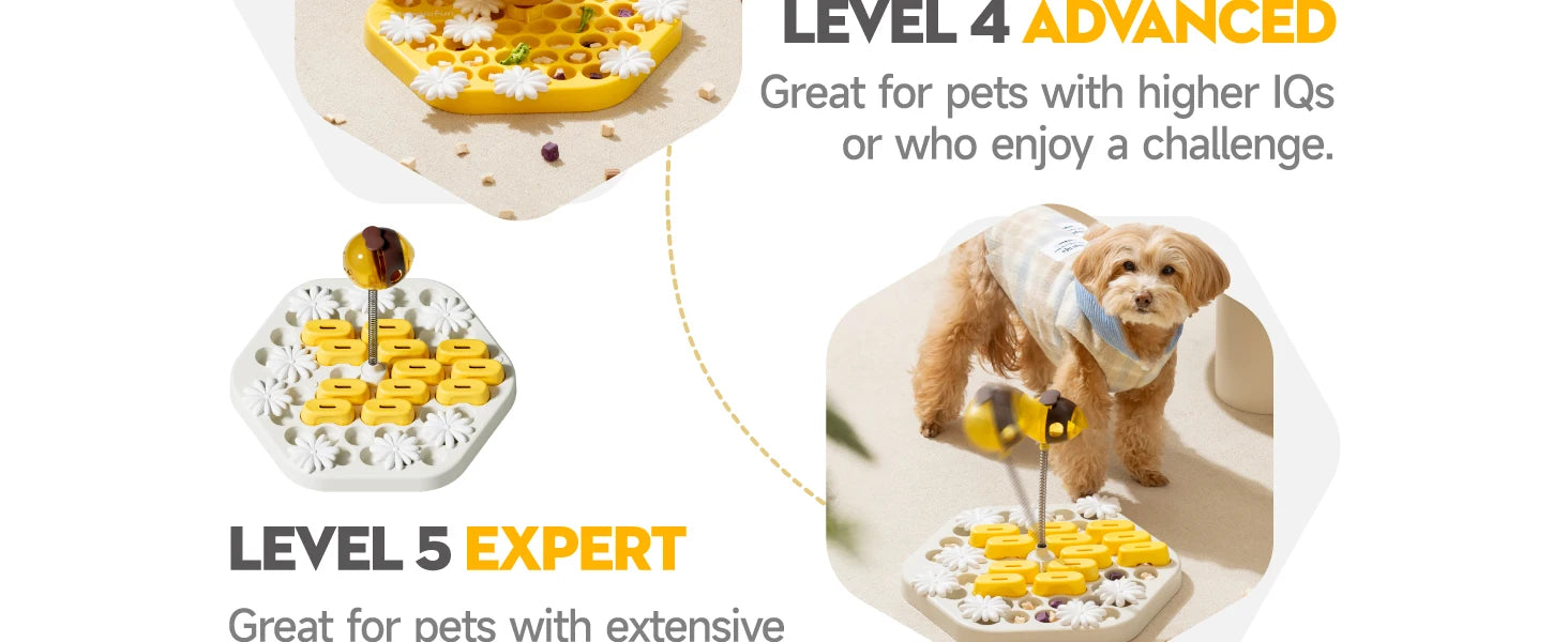 Mypawbloom dog puzzle toy slow feeder with interactive design, made for engaging cats and dogs in feeding activities.