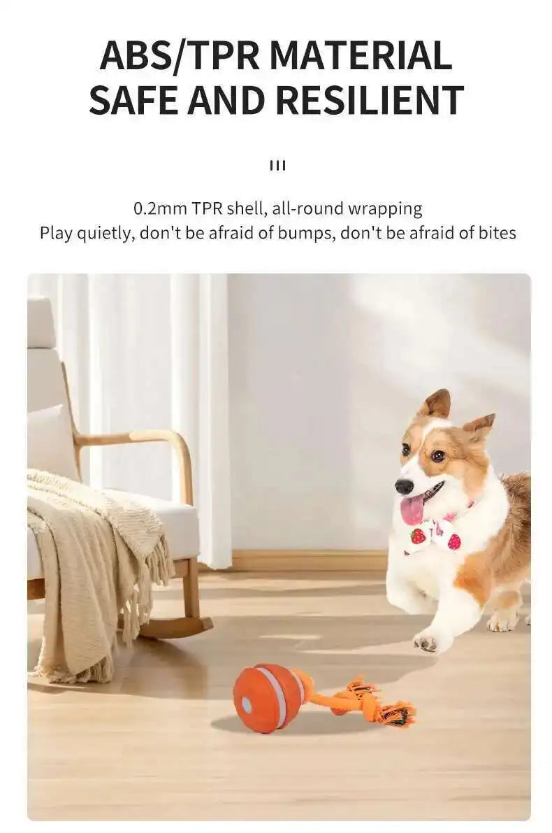 MyPawbloom smart dog toy: interactive teasing ball for dogs, featuring a colorful, textured design for engaging play.