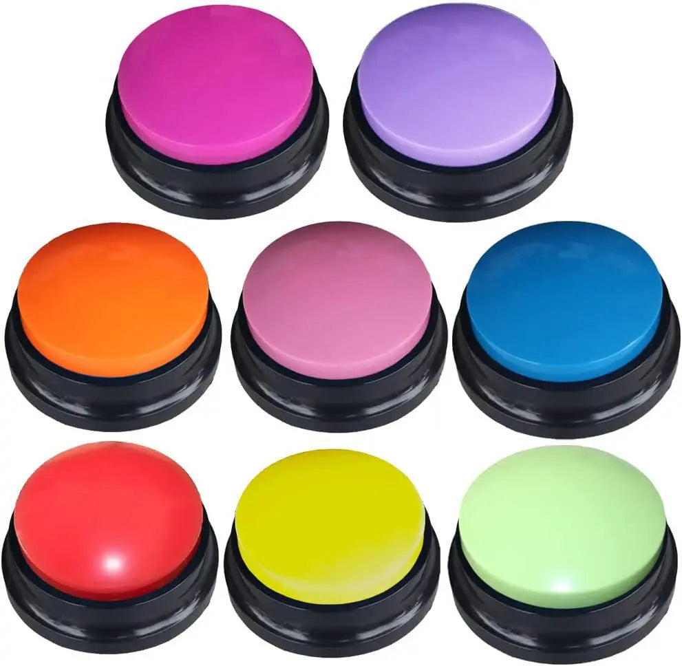 Dog communication button, pet training recording button