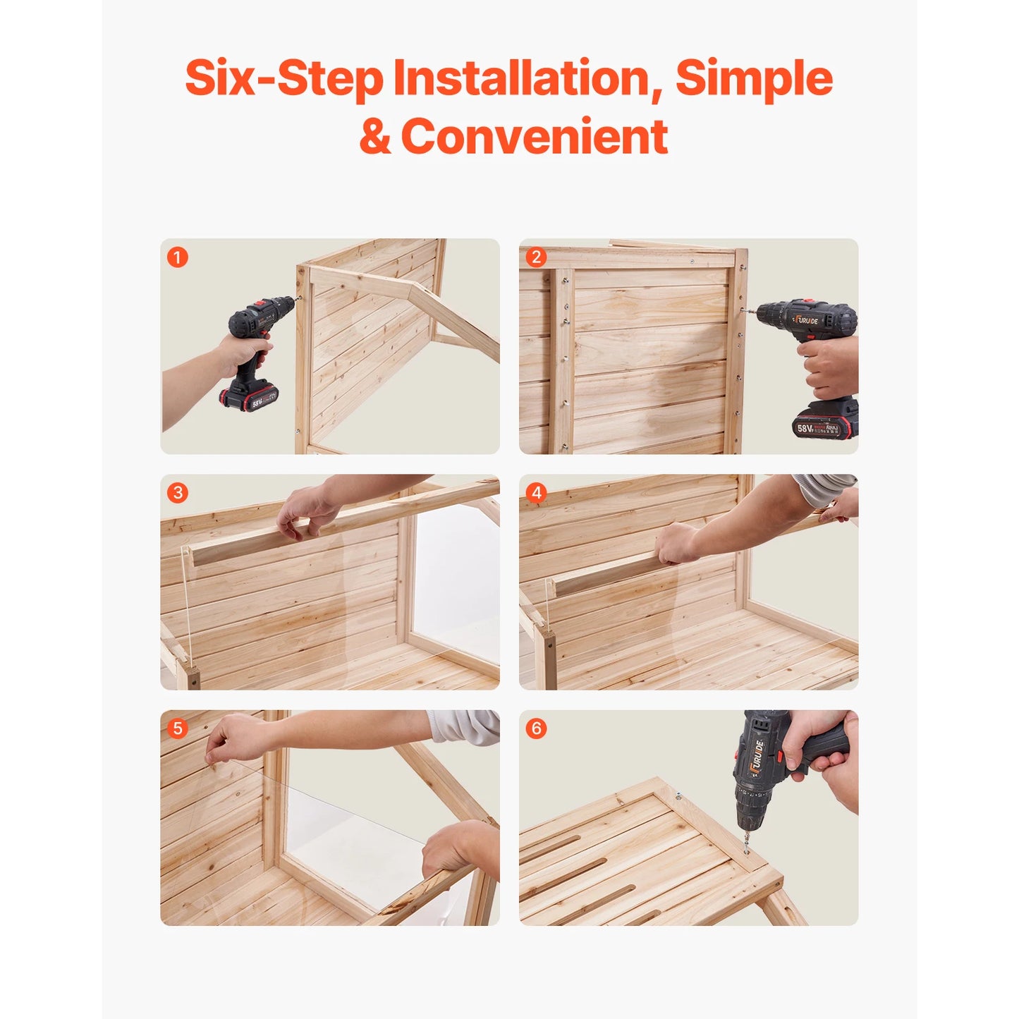 SucceBuy Wooden Hamster Cage 270°