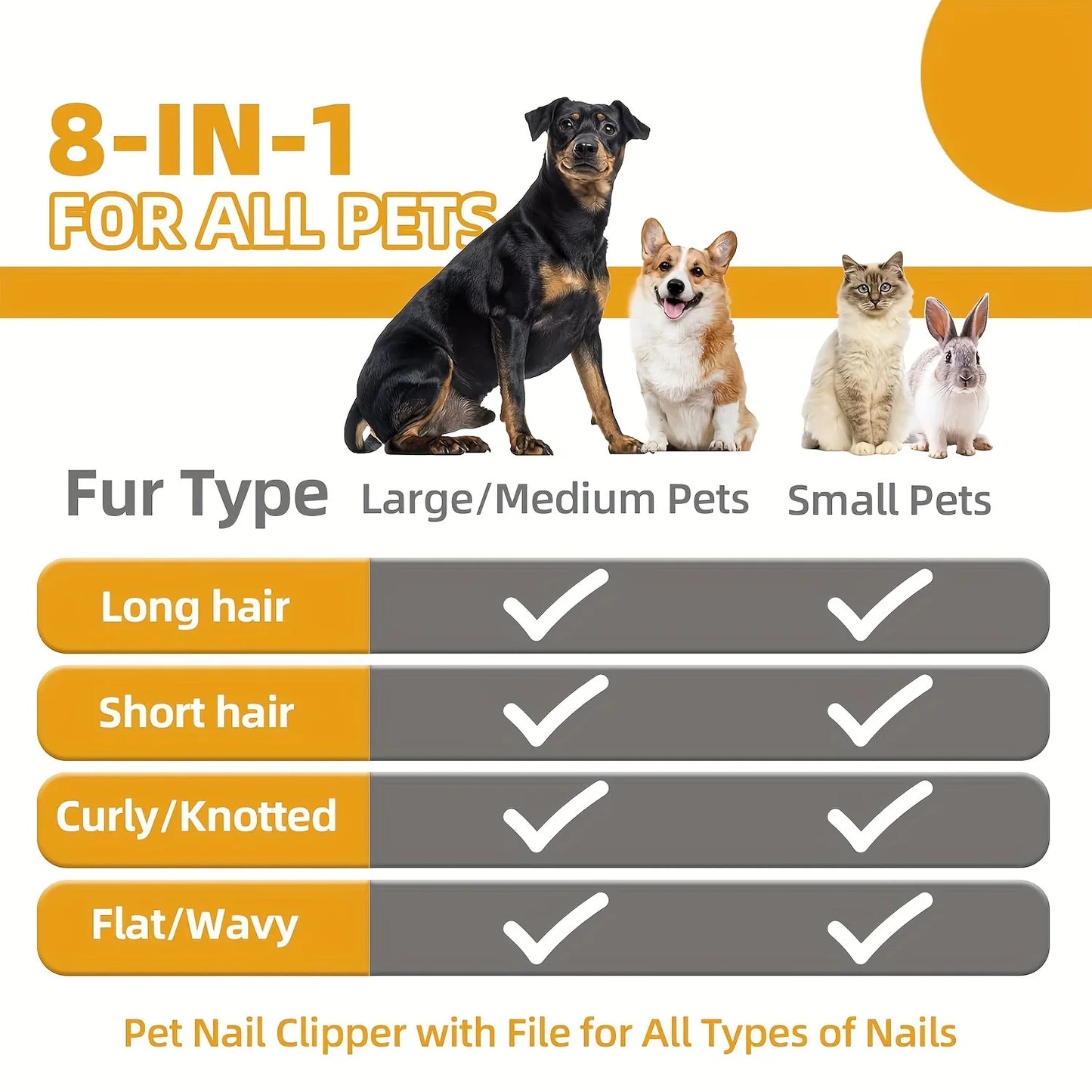 8pcs/set Dog Grooming Kit
