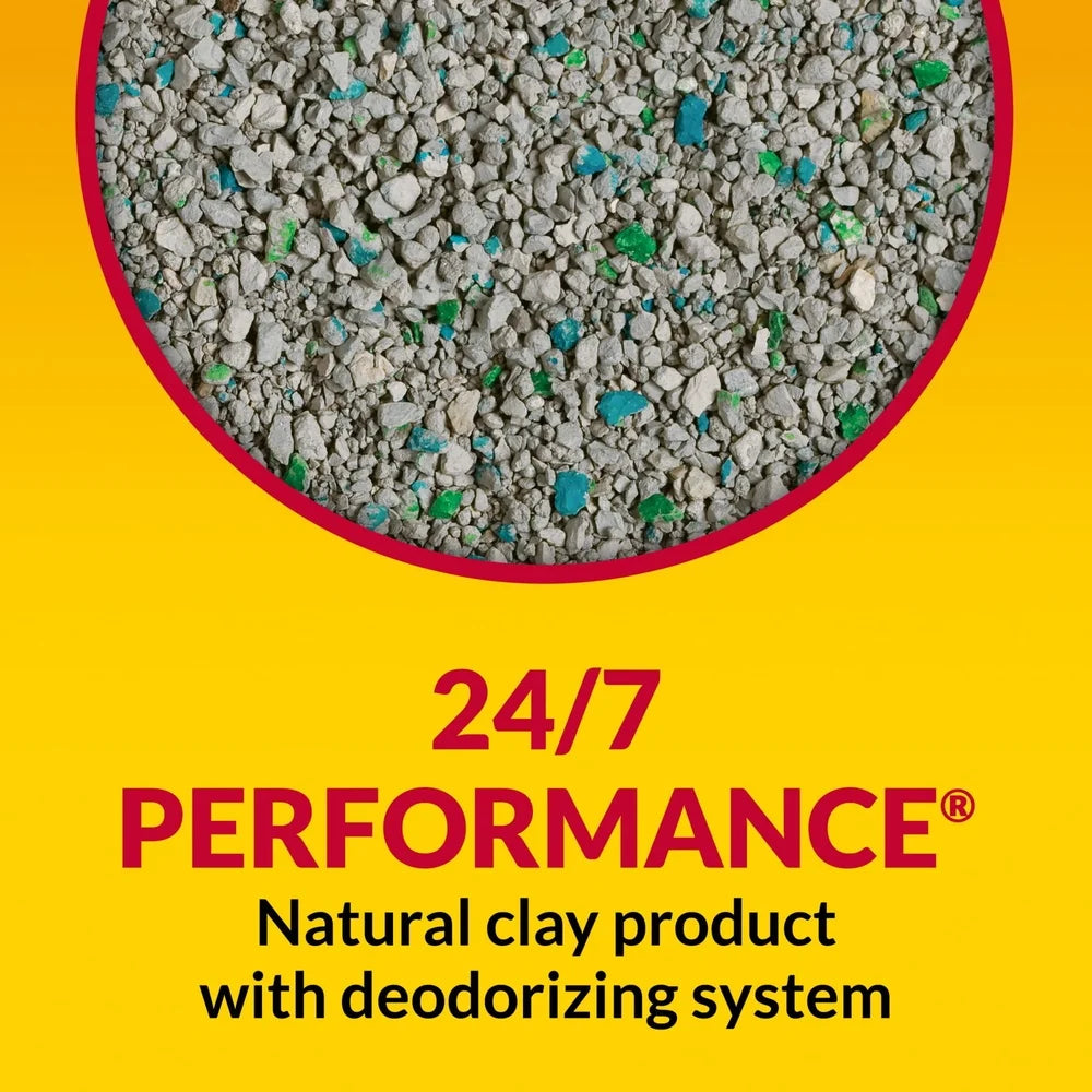 Multi-cat non-clumping cat litter by mypawbloom in a 48lb bag, featuring odor control and a clean, granular texture.