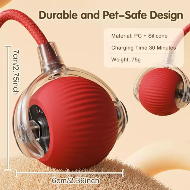 Interactive self-play cat toy by mypawbloom featuring an automatic teaser ball to keep cats entertained and active.
