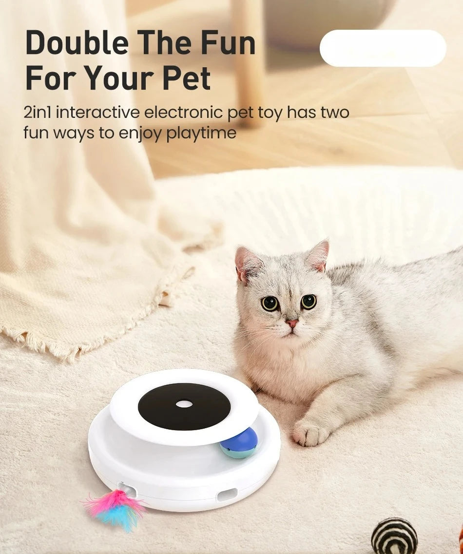 2 in 1 Smart Cat Toys Automatic Feather