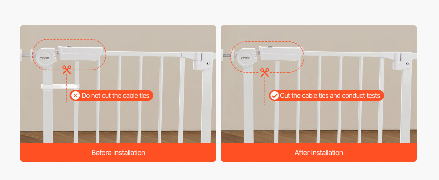 Mypawbloom 28/30/36-inch high baby gate with walk-through door and easy step design for pets and children.