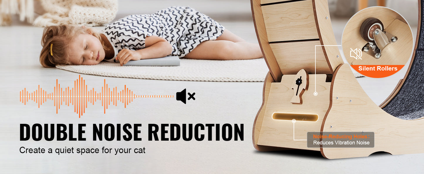 SucceBuy Wooden Cat Exercise Wheel