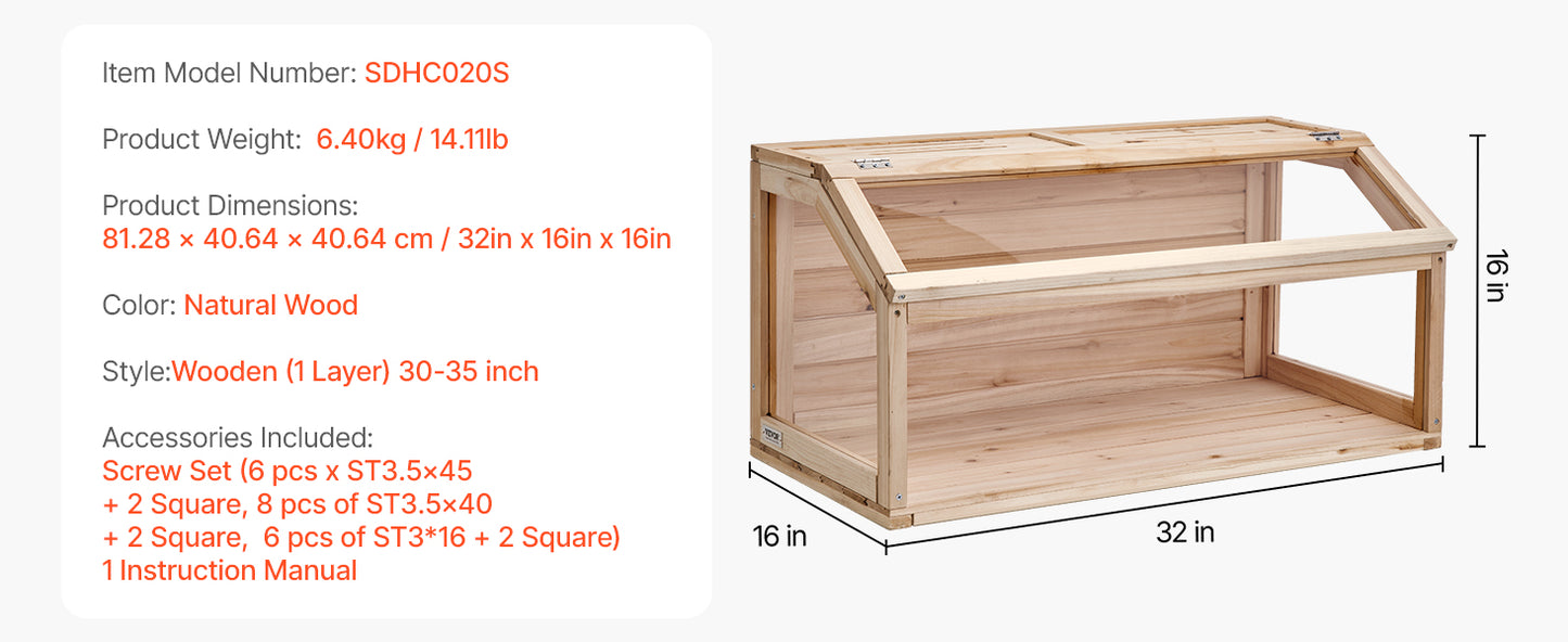 SucceBuy Wooden Hamster Cage 270°