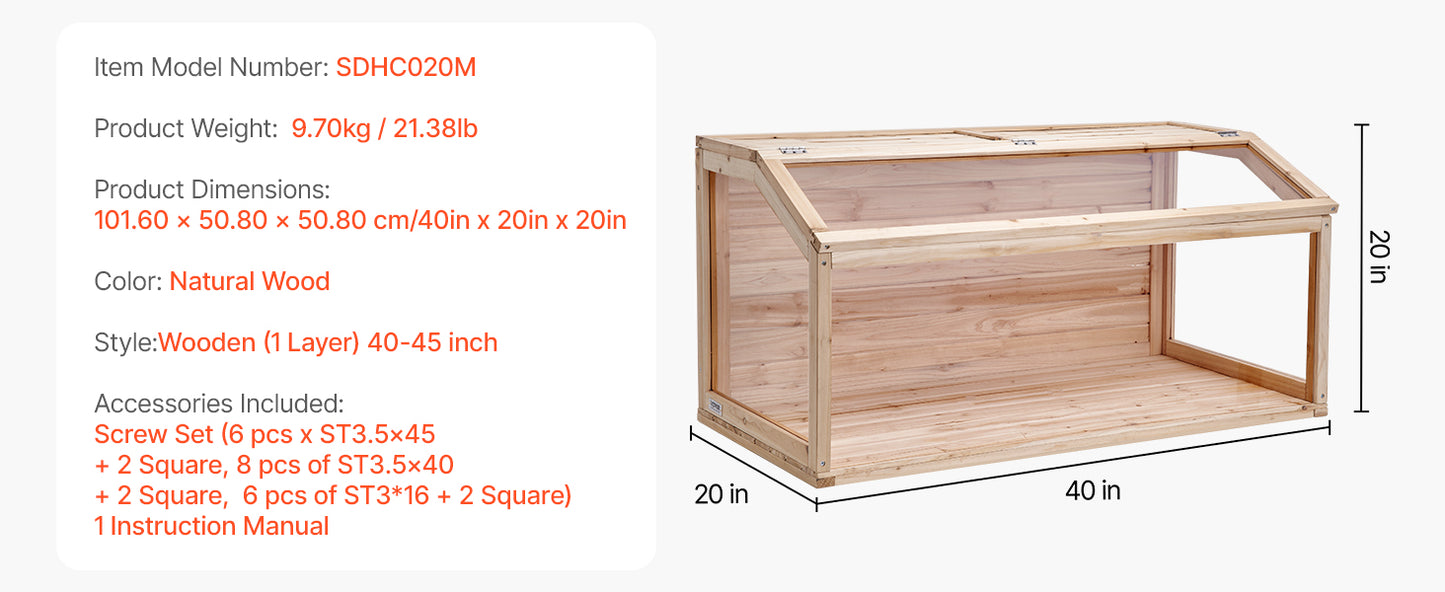 SucceBuy Wooden Hamster Cage 270°